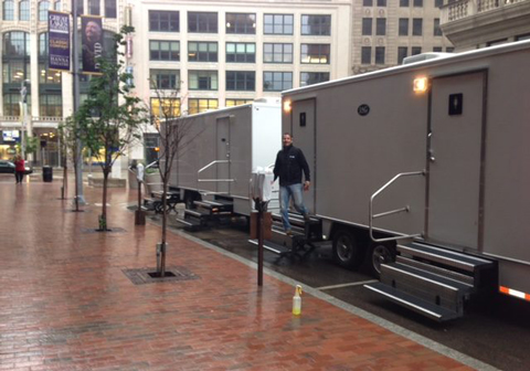 Restroom Trailers portable restroom trailers